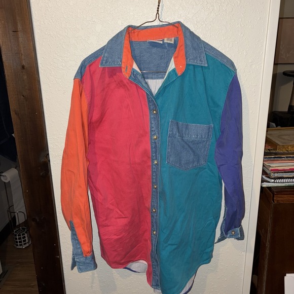 NUOVO Tops - Vtg County Seat Nuovo Shirt Womens Small Striped Casual Button Up Western